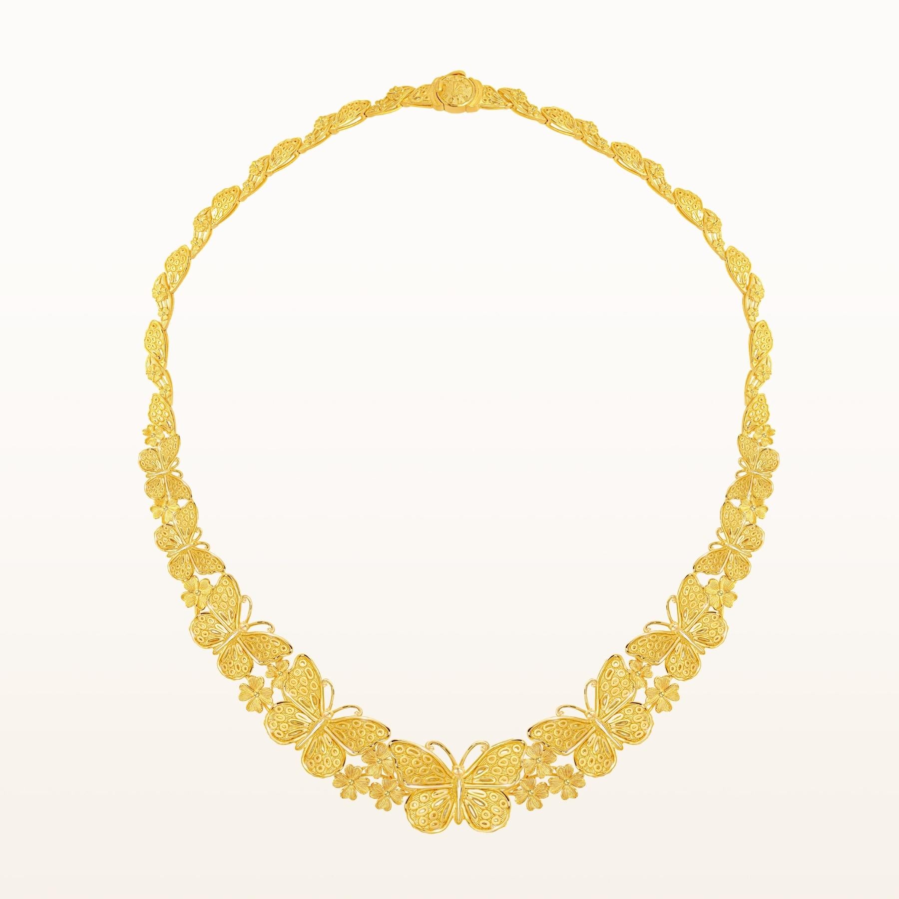 24K Pure Gold Necklace: Butterfly Design – Prima Gold Official