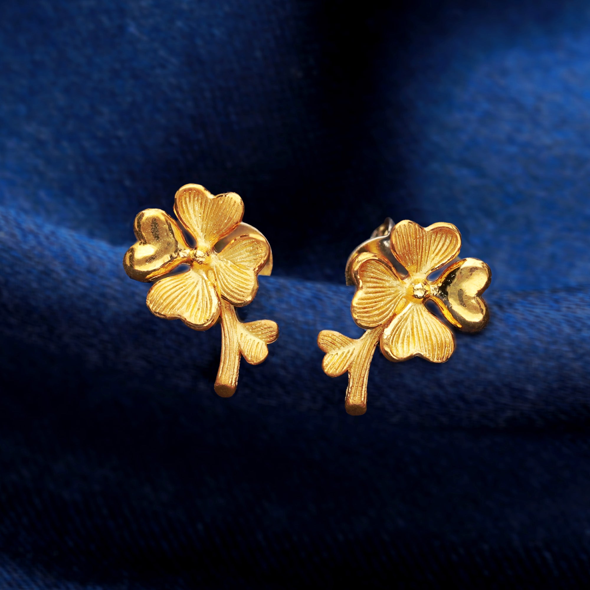 GOLDGIFTIDEAS 22K Gold Flower Design Earrings for Girls/Women, Earrings for  Girls, Gold Studs for Gift