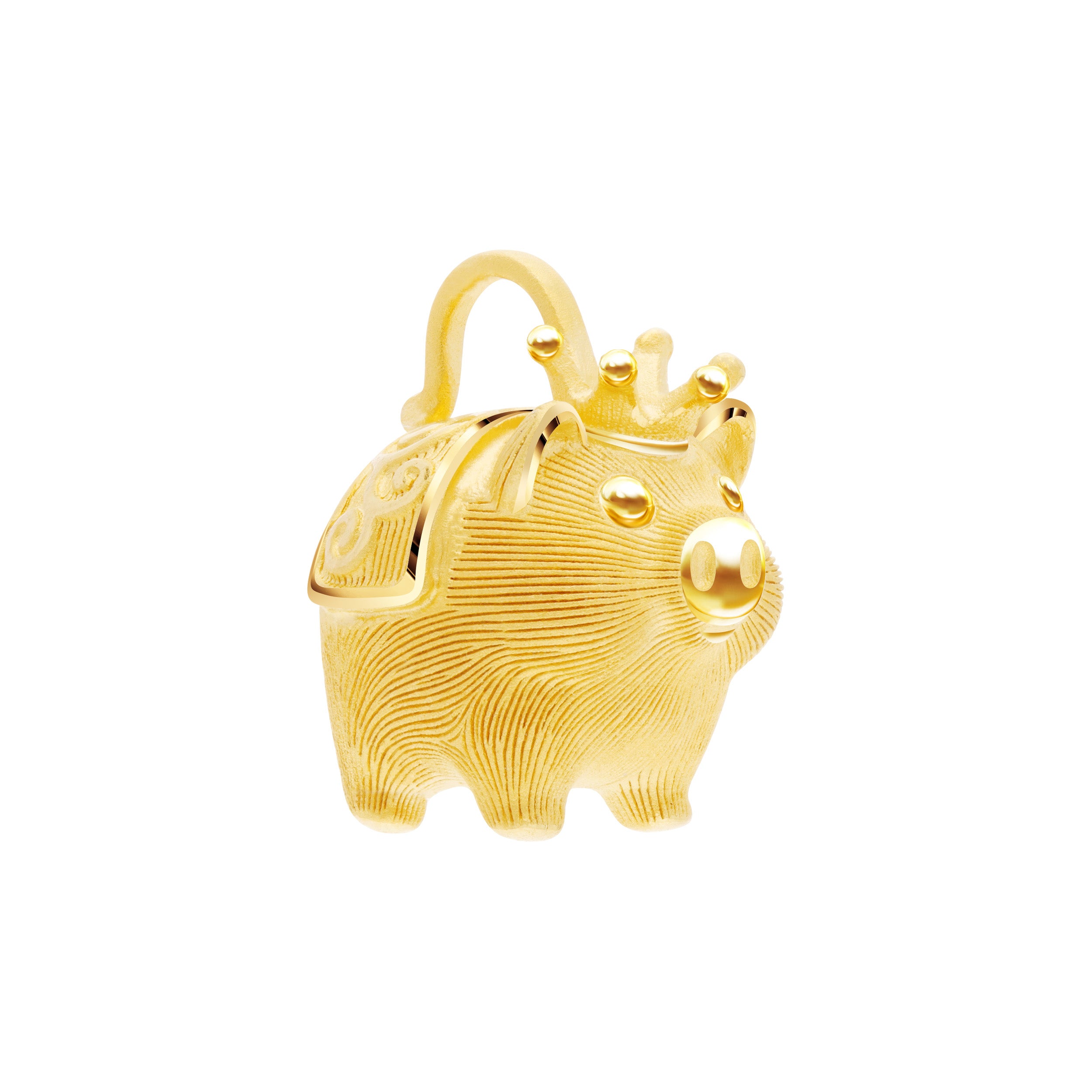 Gold deals pig pendant