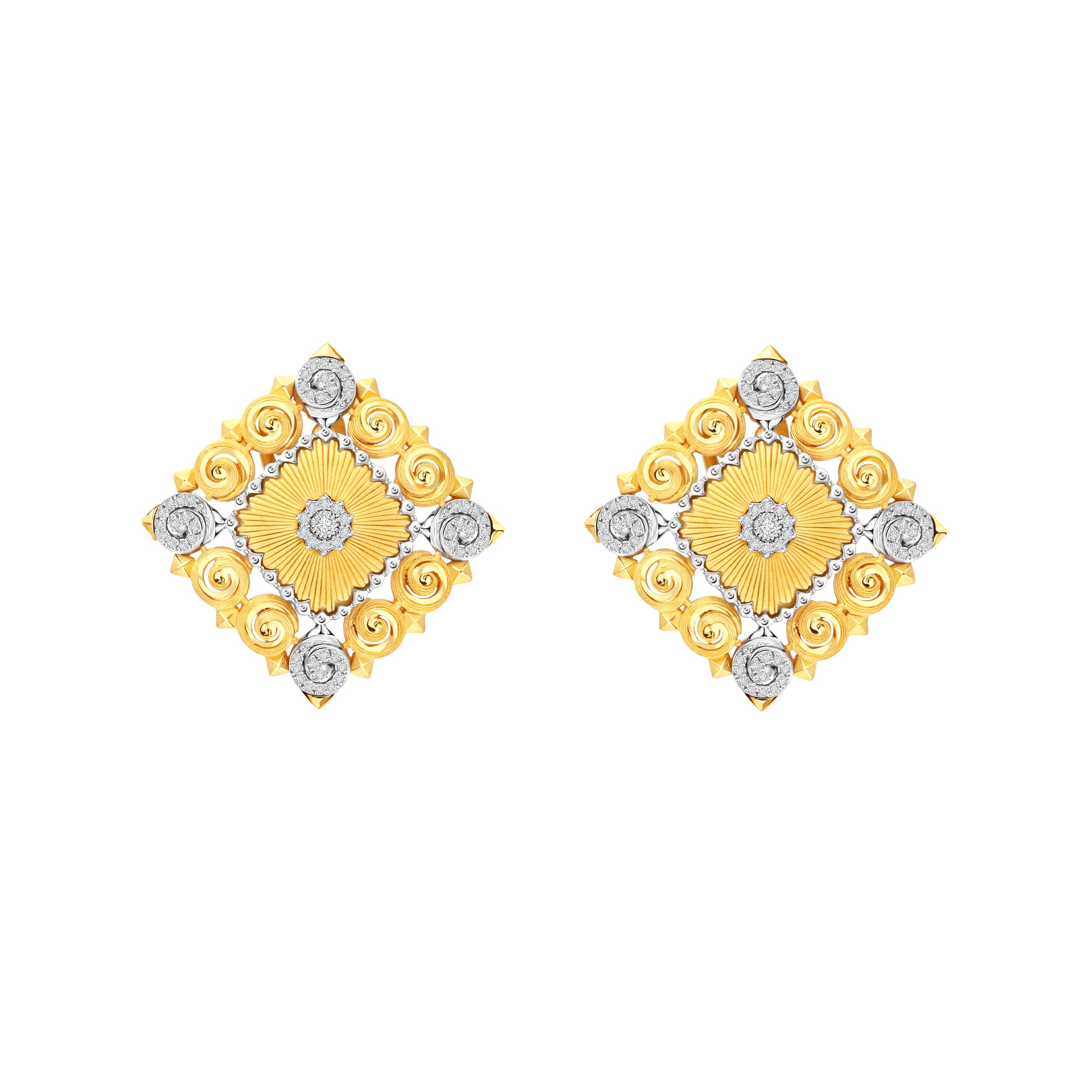 Pure gold deals diamond earrings