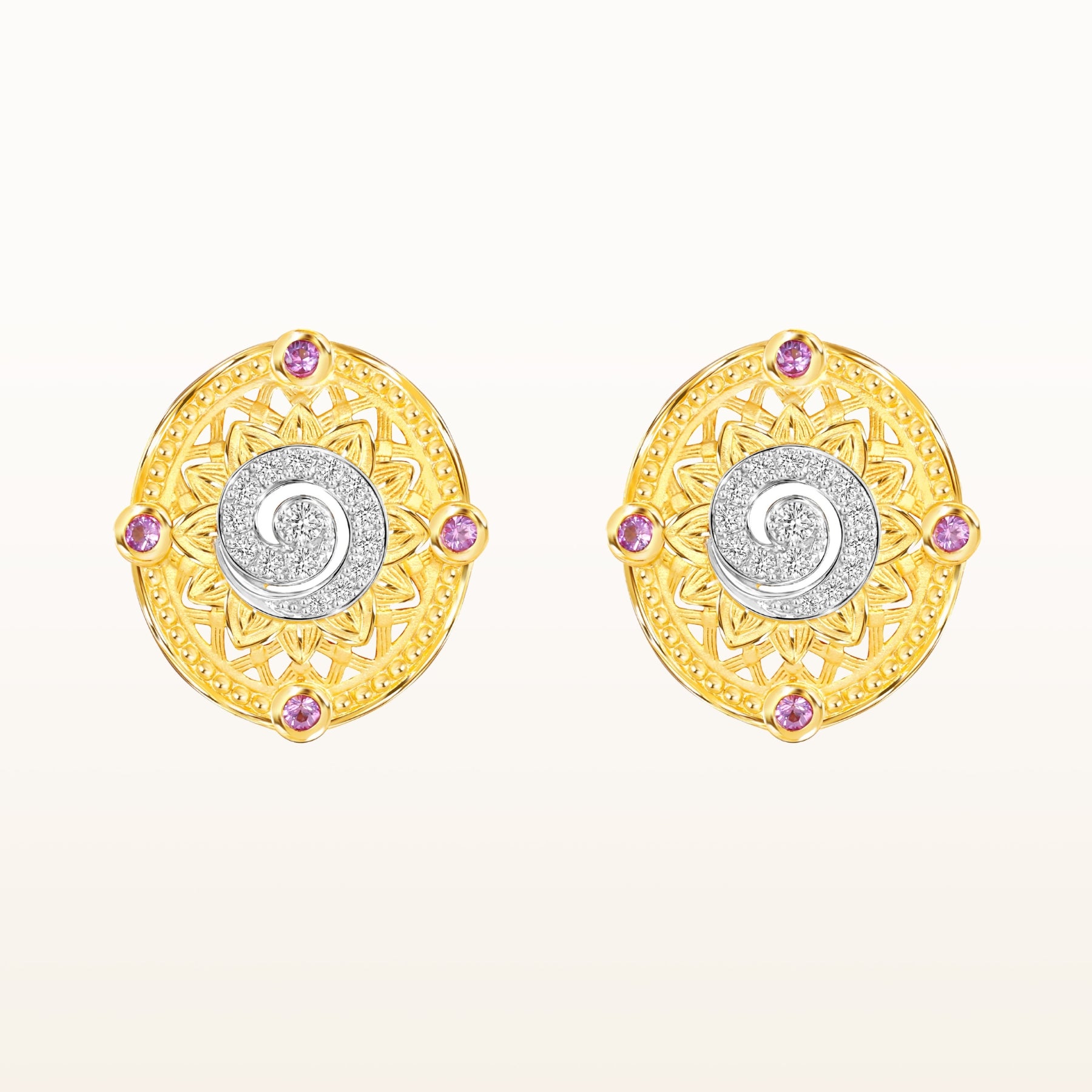 Pure gold diamond deals earrings