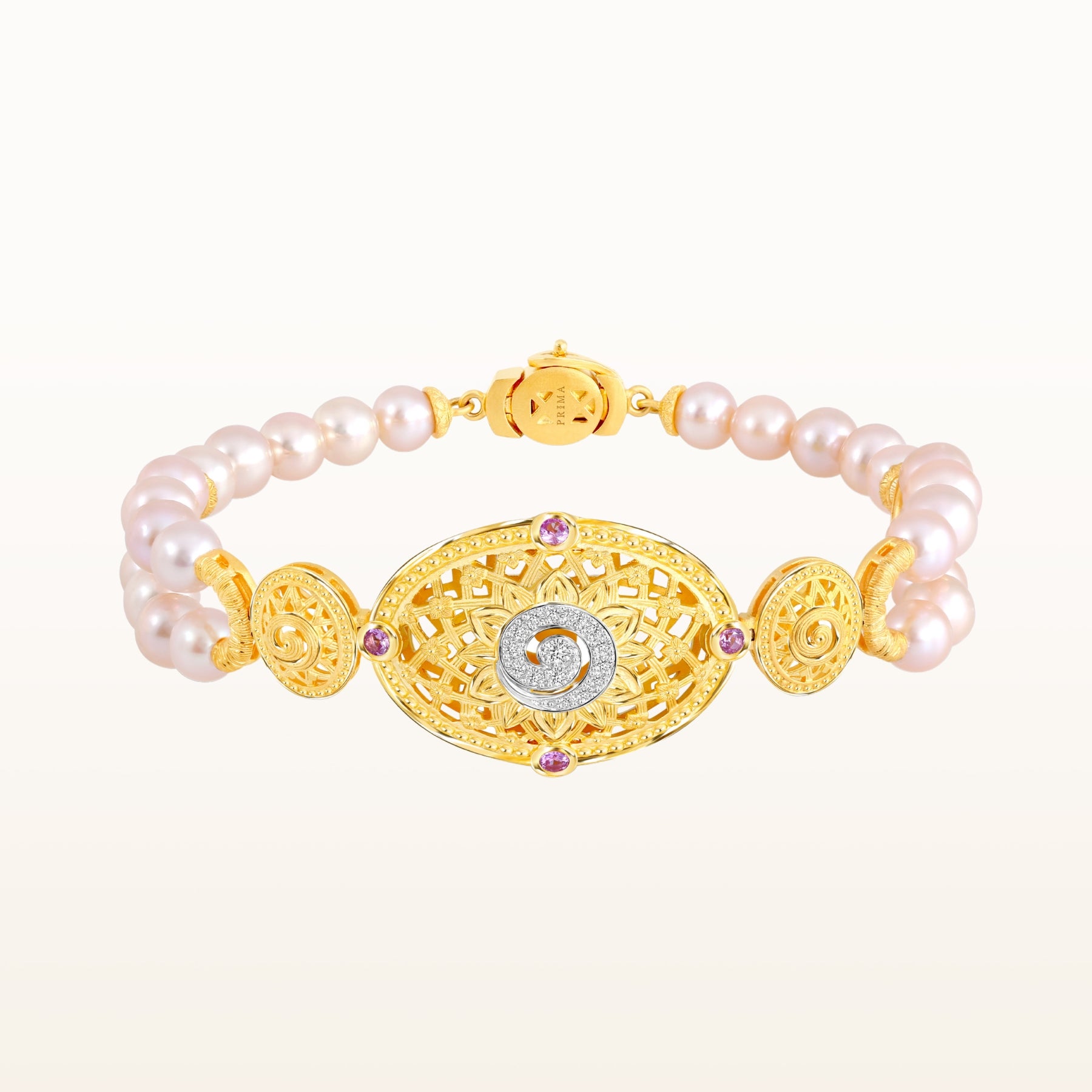 Stately Striped Orb 22k Gold Bracelet – Andaaz Jewelers